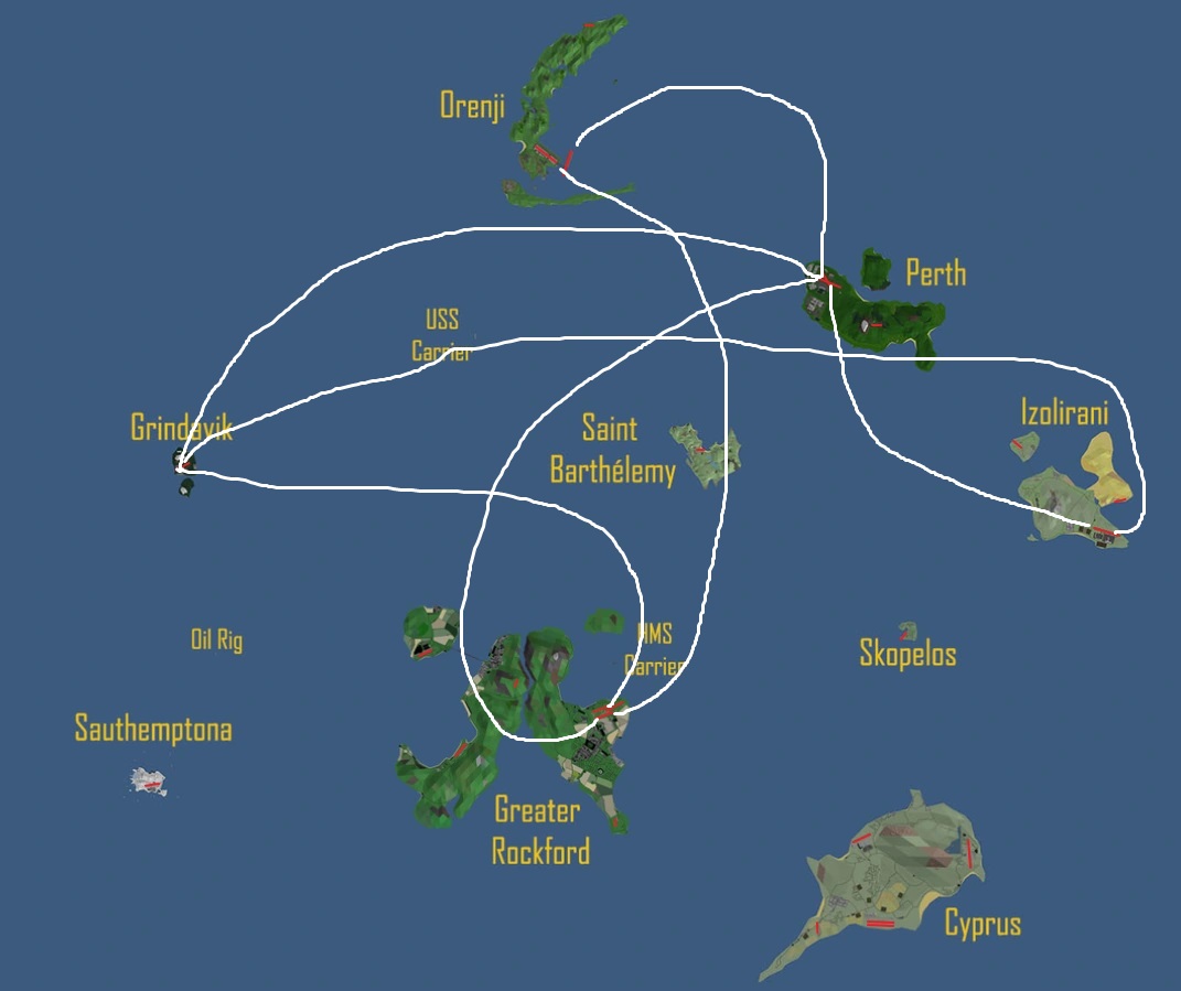 Карта направлений Lufthansa PTFS